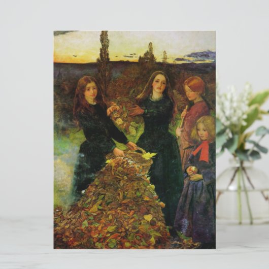 焚き火のために落ち葉を集める少女たち カード (スタンド正面)