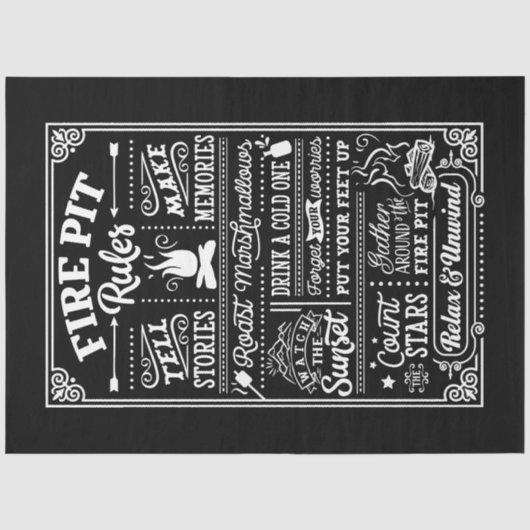 焚き火のルール 薄葉紙 (正面)