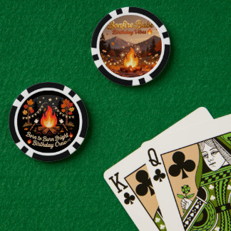 焚き火の夜ポーカーチップス 🔥 | あったかアウトドアゲーム ポーカーチップ