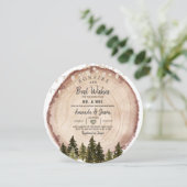 焚き火の木のカップルシャワーストリングライト 招待状 (スタンド正面)