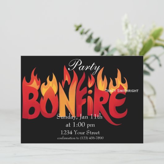 焚き火の炎 招待状 (スタンド正面)