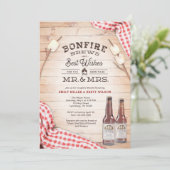 焚き火カップルのシャワー招待状 招待状 (スタンド正面)
