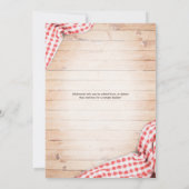 焚き火カップルのシャワー招待状 招待状 (裏面)