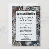 焚き火キャンプファイア火炎写真招待状 招待状 (正面)
