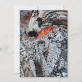 焚き火キャンプファイア火炎写真招待状 招待状 (裏面)