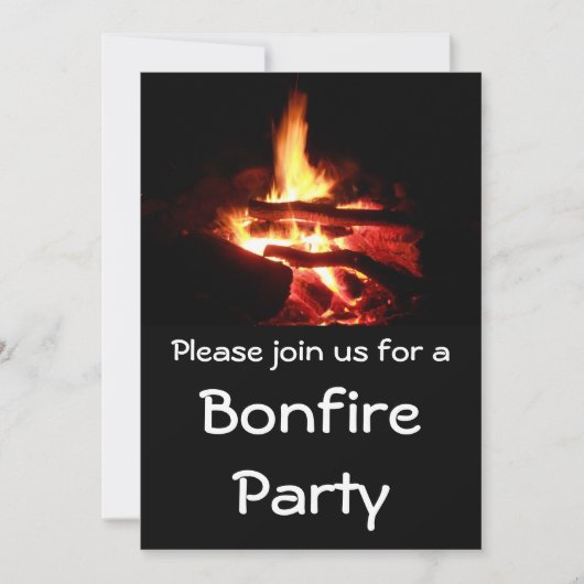 焚き火パーティーの招待状 招待状 (正面)