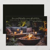 焚き火パーティーの招待状 招待状 (正面/裏面)