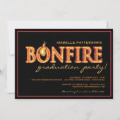 焚き火フレイムズ卒業パーティー招待状 招待状 (正面)