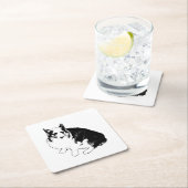 焚き火リムコルギ スクエアペーパーコースター (インサイチュ)