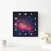 焚き火 スクエア壁時計 (ホーム)