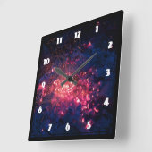 焚き火 スクエア壁時計 (傾斜)