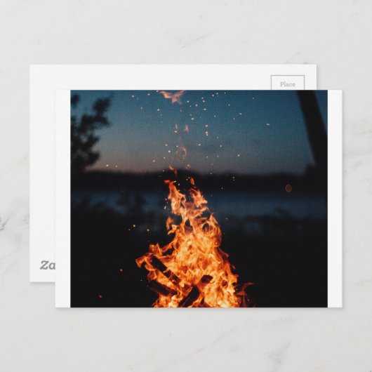 焚き火 ポストカード (正面/裏面)