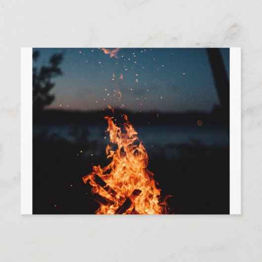 焚き火 ポストカード (正面)