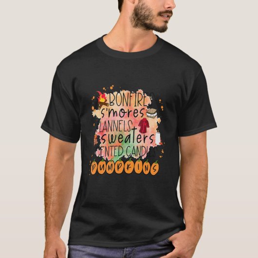 焚き火 マシュマロ フランネルセーター 香り付きキャンドル Tシャツ (正面)