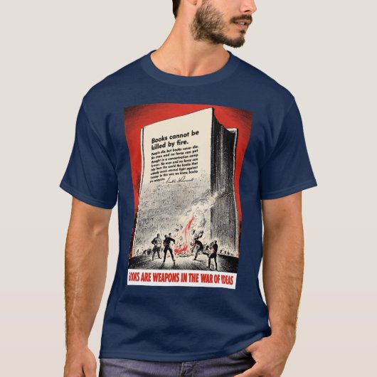 焚書のFDRの引用文 Tシャツ (正面)