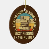 無い日は本読好き本に似ている セラミックオーナメント (右)