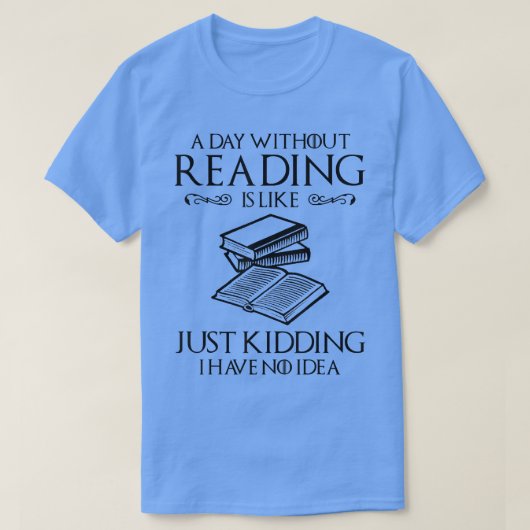 無い日は本読恋人の本のおたく Tシャツ (デザイン正面)