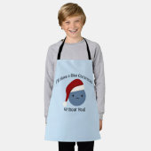 無い青いクリスマス エプロン (着用した状態)