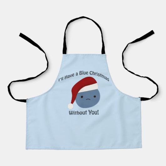 無い青いクリスマス エプロン (正面)