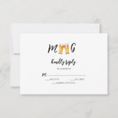 無おもしろいファンシー愛のビールカジュアル結婚の 出欠カード (正面)