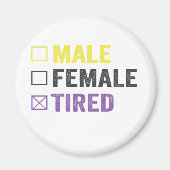 無おもしろい性性性性性LGBTプライド非二値 マグネット (正面)