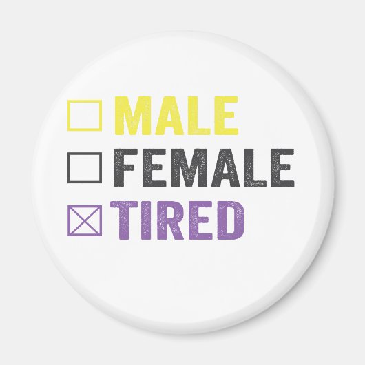 無おもしろい性性性性性LGBTプライド非二値 マグネット (正面)