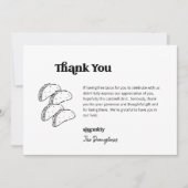 無おもしろい料タ結婚コスサンキューカード サンキューカード (正面)