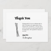 無おもしろい料ラーメン結婚のサンキューカード サンキューカード (正面/裏面)