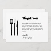 無おもしろい料BBQ結婚サンキューカード サンキューカード (正面/裏面)