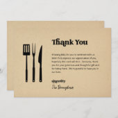 無おもしろい料BBQ結婚サンキューカード サンキューカード (正面/裏面)