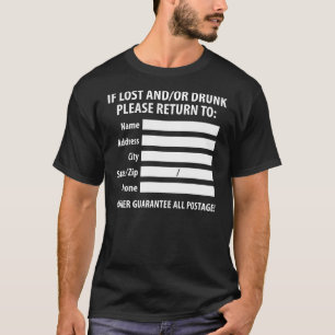 無くなったか酔った帰りのラベル Tシャツ