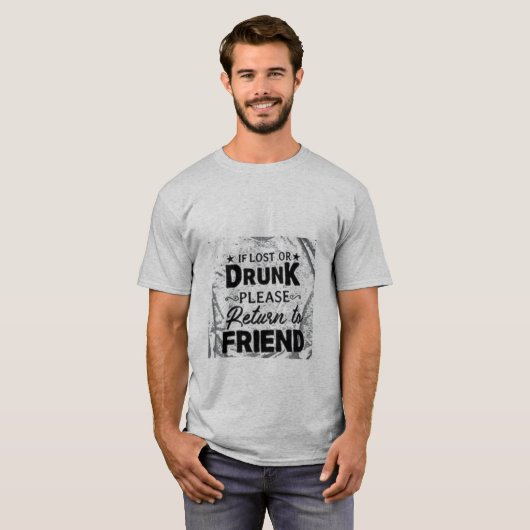 無くなったまたは友人への飲まれたリターン Tシャツ (正面フル)