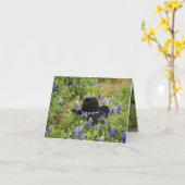 無くなった帽子およびBluebonnets カード (黄色い花)