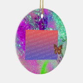 無くなった影の紫色の写真テンプレートの庭 セラミックオーナメント (右)