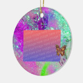 無くなった影の紫色の写真テンプレートの庭 セラミックオーナメント (左)