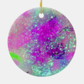 無くなった影の紫色の写真テンプレートの庭 セラミックオーナメント (裏面)