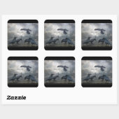 無くなった時間のワタリガラスの演劇 スクエアシール (シート)