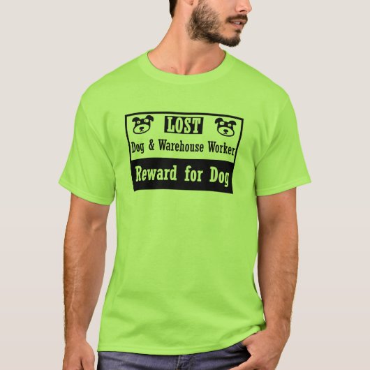 無くなった犬の倉庫の労働者 Tシャツ (正面)