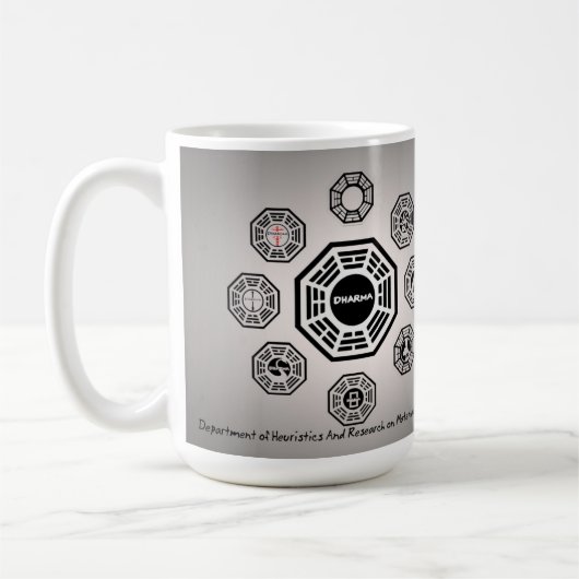 無くなったDharmaはマグおよび秘密の送風ドアの地図を配置します コーヒーマグカップ (左)