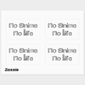 無アニメ 長方形シール (シート)