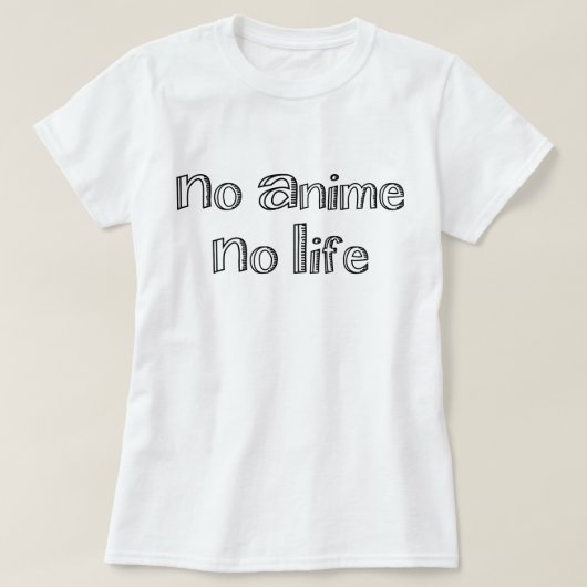 無アニメ Tシャツ (デザイン正面)