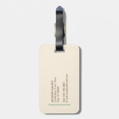 無エレガント中性市松模様にモノグラム ラゲッジタグ (裏面縦)