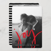 無エレガント時のシンプル喜び | 赤休日の写真 シーズンカード (正面/裏面)