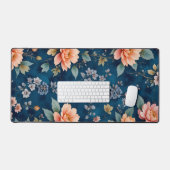 無エレガント時花柄デザイン デスクマット (キーボード&マウス)
