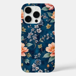 無エレガント時花柄デザイン iPhone 16 PROケース