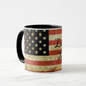 無グランジ料のマグランド米国国旗 マグカップ (正面左)