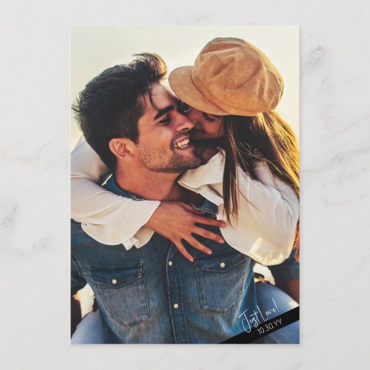 無ファンシーモダンカジュアル結婚詳細 エンクロージャーカード (裏面)