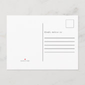 無モダンエレガント常ミニマクラシックリストフォーマル インビテーションポストカード (裏面)