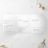 無モダンエレガント常ミニマクラシックリストフォーマル 三つ折りカード (内部)