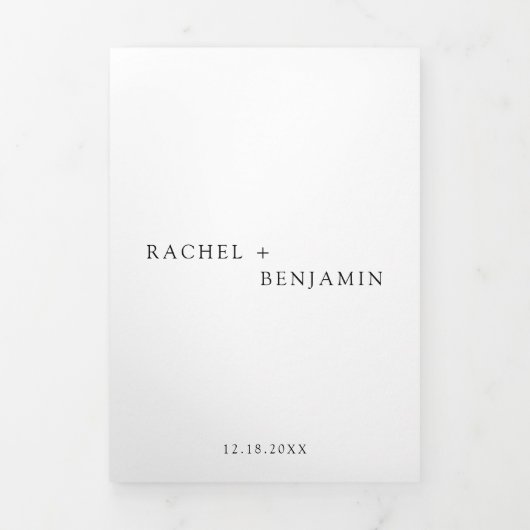 無モダンエレガント常ミニマクラシックリストフォーマル 三つ折りカード (カバー)